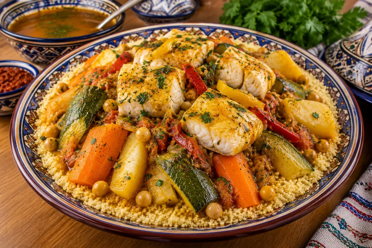 Couscous au poisson blanc